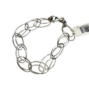 Beautiful Sterling Silver Bracelet w/ Interwoven Links, NWT!